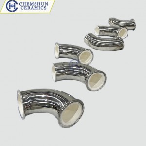Alumina Ceramic Lined Stainless Steel Elbow