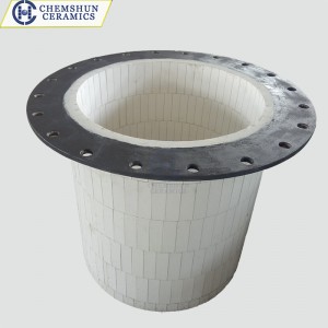 High Hardness Ceramic Tile Lined Steel Pipe