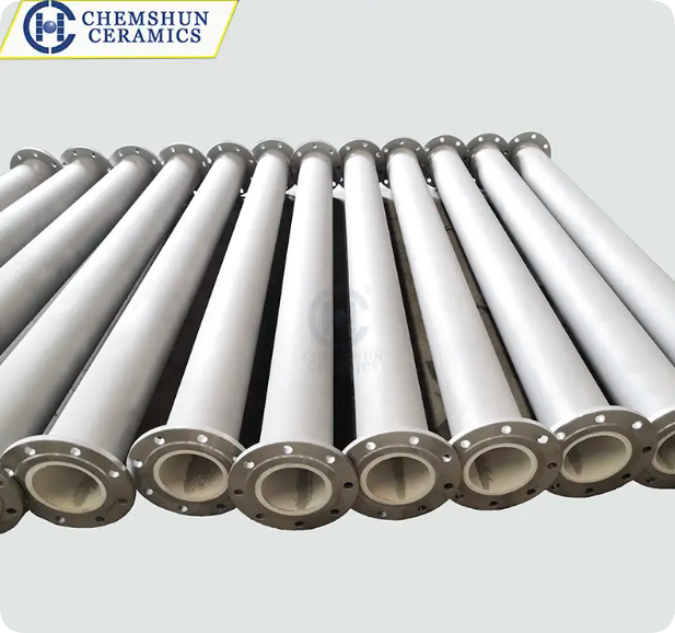Which is more suitable for material transportation?  ceramic lined pipes and metal pipes